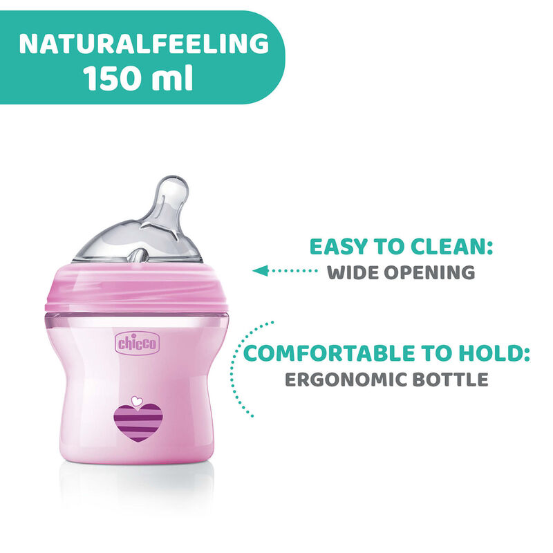 Naturalfeeling Feeding Bottle (150ml, Regular) (Pink) image number null